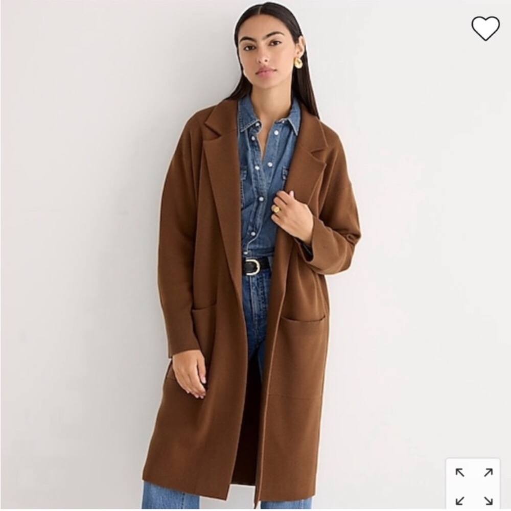 J.Crew Ella Long Open Front Sweater Blazer
